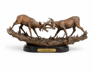 71 MarcPierceBattleLinesElkSculptureFigurine