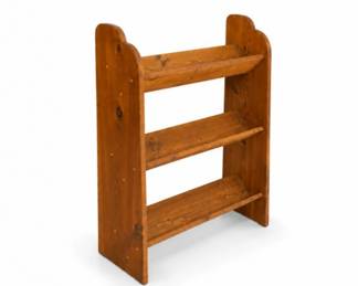 23 VintagePine3ShelfBookcaseDisplayShoeStorageRack