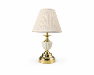 65 BrassWhiteCeramicTableLampShade