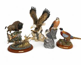 74 WildlifeFigurineCollectionEagleBisonDucksFalcons