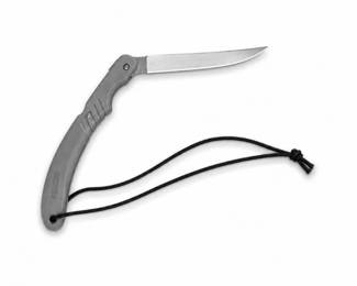 51 1995Buck549GYFishLockerFoldingKnifeUSAGrayHandle