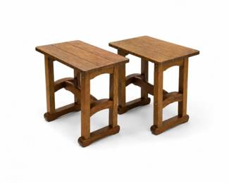 156 PairRusticWoodenSideTablesEndTablesFarmhouse