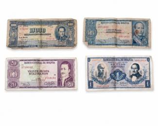 19 VintageBoliviaPaperCurrencyCollection