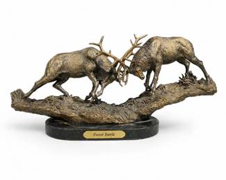 53 BigSkyCarversRoyalBattleElkSculpture