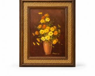 9 RobertCoxFloralStillLifeOilPaintingFramedArt
