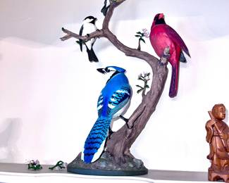 Vintage bird sculpture