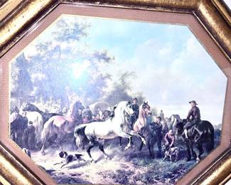 Vintage framed wall art
