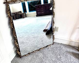 Large gold vintage mirror