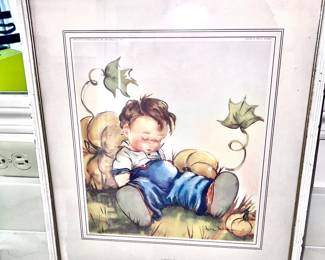 Vintage children's wall art
