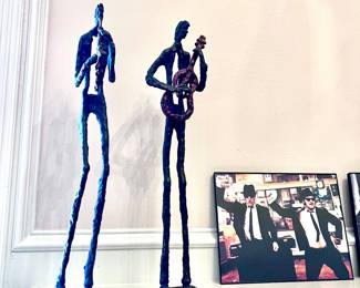 Metal music band sculptures/statues