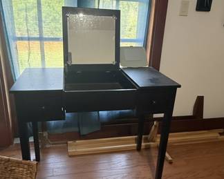 Vintage Vanity Table with Mirror and Accessories