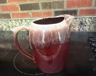 Hull Pottery Brown Drip Glaze Pitcher