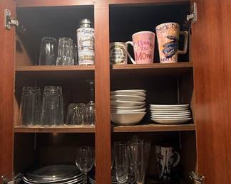 Assorted Mugs and Glassware