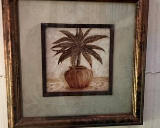 Framed Botanical Print of a Palm Plant