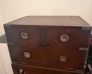 Mahogany Military Campaign Chest of Drawers