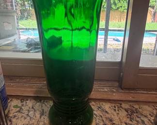Napco Emerald Green Glass Vase