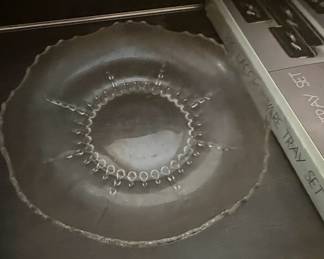 Imperial Glass Candlewick Tray Set