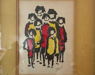 Original Lithograph by Jean-Michel Marois, "Les Enfants" (The Children)