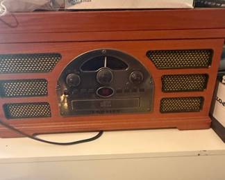 Crosley CR66 Rochester 5-in-1 Record Player with CD Player, Radio, and Cassette