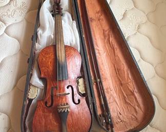 Antique Violin with Case and Bow