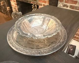 Reed & Barton "Riviera" Silver Plated Footed Bowl with Underplate