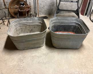 Galvanized tubs