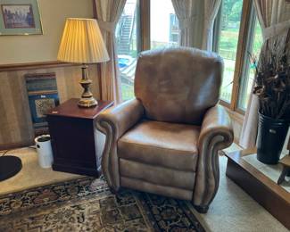 Leather recliner