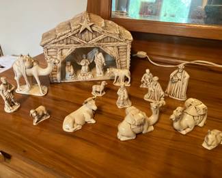 Nativity set w many figures