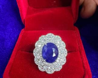 Sapphire and diamonds