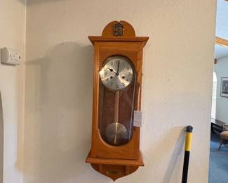 Howard Miller Oak Case Wall Clock