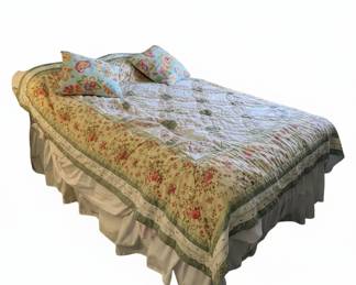 Greenland Home Fashions Antique Rose Cotton Reversible Quilt Set