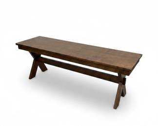 MidCentury Modern Walnut Trestle Bench