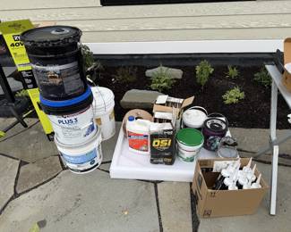 Paints, stripper, dry wall patch