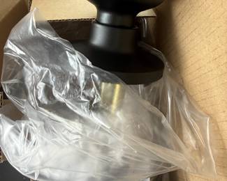 2 units keyless door knobs black