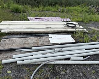Conduit pipes, siding, exterior white waterproof trims