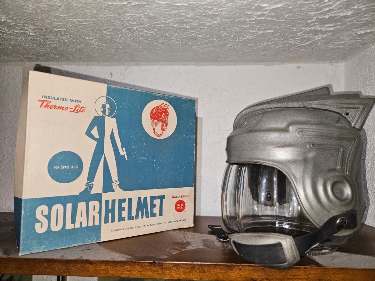 Mishawaka Woolen (Ball Band )space helmet w/ box   HiBid ONLY