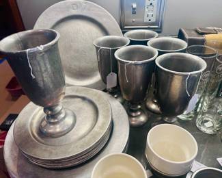 Armetale Plates, Goblets 