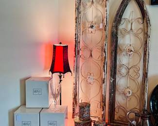Mikasa NEW Wine Glasses and Water Goblets, Silver Plate, etc