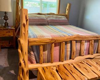 "Log Beds" hand made in Medina Texas King Size Cedar Logs $1,900, King Mattress is available see details page