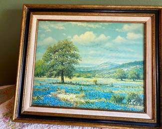 Hill Country Bluebonnets by W R Thrasher reprint 26X20 $295