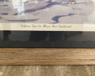 "Where Two Or More Are Gathered" by Fred Fellows 34X32