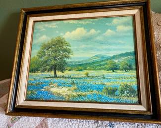 Hill Country Bluebonnets by W R Thrasher reprint 26X20 $295