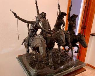 Frederic Remington After "Coming Through the Rye" 32 wide,27 deep, 29 high including base