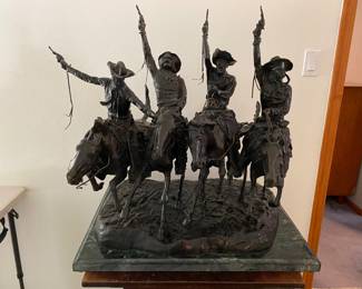 Frederic Remington After "Coming Through the Rye" 32 wide,27 deep, 29 high including base