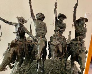 Frederic Remington After "Coming Through the Rye" 32 wide,27 deep, 29 high including base
