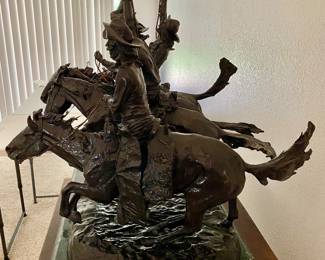 Frederic Remington After "Coming Through the Rye" 32 wide,27 deep, 29 high including base