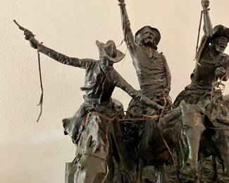 Frederic Remington After "Coming Through the Rye" 32 wide,27 deep, 29 high including base