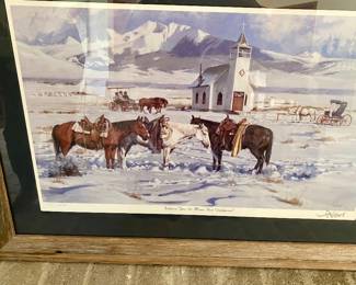 "Where Two Or More Are Gathered" by Fred Fellows 34X32 $135