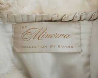 The Minerva Collection by Evans White Mink Fur Coat