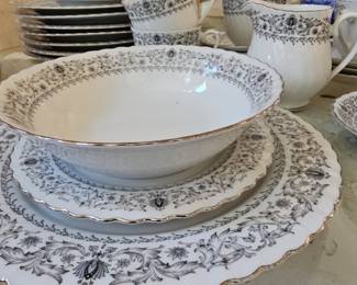 China CX123 Platinum Wavy Edge Dinnerware Set